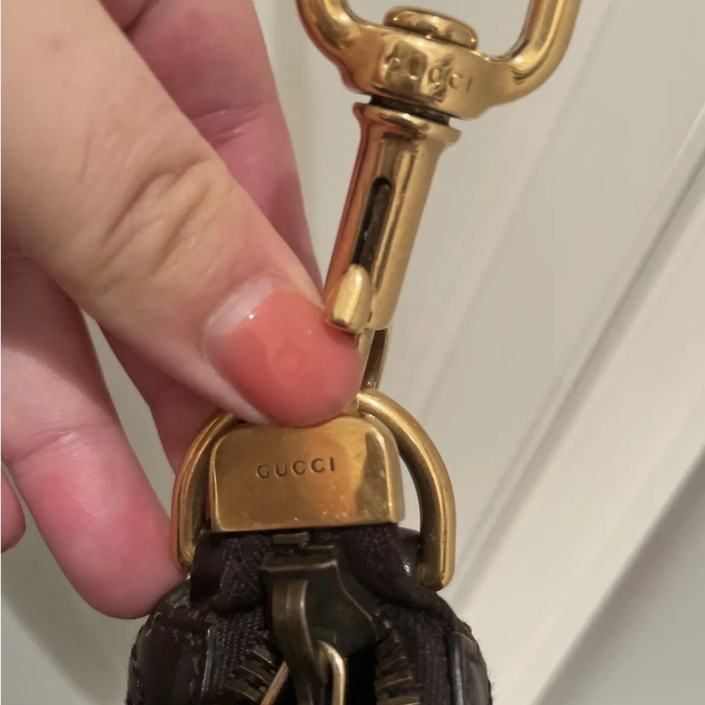 Gucci alligator crocodile brown tote with pony hair or crossbody purse Italy - Picture 5 of 12